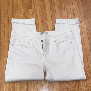 JUST BLACK BRAND WHITE CROP DENIM 32